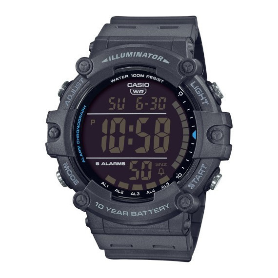 CASIO AE-1500WH-8BV Reloj Deportivo Digital para Hombre – Pantalla Xl, Resistencia Al Agua 100M, 5 Alarmas, Batería 10 Años