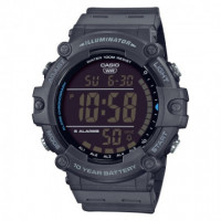 Reloj CASIO AE-1500WH-8BV Digital Unisex Gris con Pantalla Negativa Xl y Batería de 10 Años