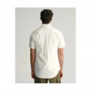 Camisas Reg Cotton Linen Ss Shirt  GANT