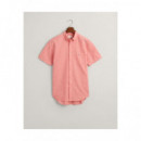 Camisas Reg Cotton Linen Ss Shirt  GANT