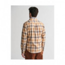 Camisas Reg Jaspe Flannel Plaid Shirt  GANT
