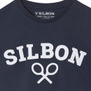 124612 Camisetas SILBON Hombre Raqueta Media Azul Marino