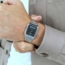 CASIO AQ-230A-1DMQ Reloj Retro Doble Pantalla – Esfera Negra, Correa de Acero Inoxidable, Estilo Vintage, Wr