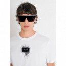 Camiseta Regular Fit de Jersey de Algodón Verde con Estampado Urbano de ANTONY MORATO