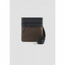 Bolso Bandolera con Cremallera de Nailon y Ecopiel Efecto Martillado de ANTONY MORATO