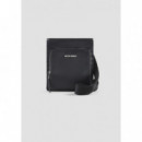 Bolso Bandolera con Bolsillo de Nailon y Ecopiel Martillada de ANTONY MORATO