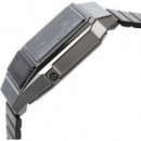 CASIO AQ-800EB-2A Reloj Unisex Retro – Esfera Azul Marino, Correa Textil Negra, Doble Pantalla, Estilo Vintage, Wr