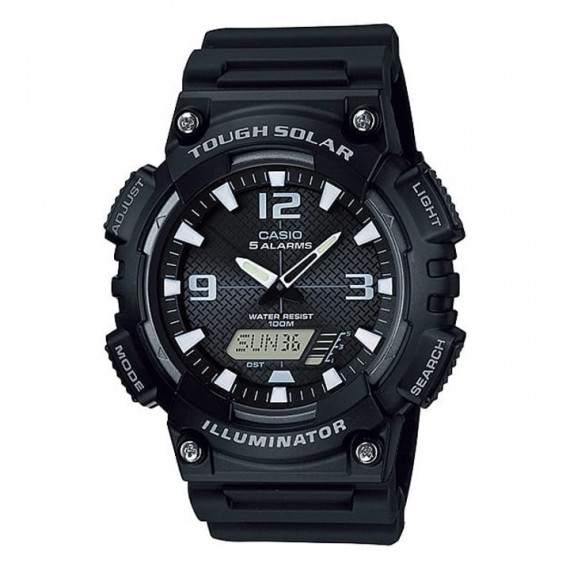 CASIO AQ-S810W-1AV Reloj Deportivo Hombre - Tough Solar, 100M Wr, Analógico-digital, 5 Alarmas