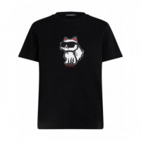 KARL LAGERFELD - Ikon Sketch Choupette Tshirt - 999 - A1W17128/999