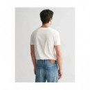 Camisetas Manga Corta Slim Shield V-neck T-shirt  GANT