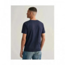 Camisetas Manga Corta Slim Shield V-neck T-shirt  GANT
