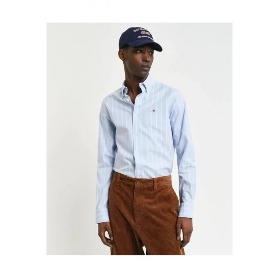 Camisas Slim Oxford Stretch Stripe Shirt  GANT