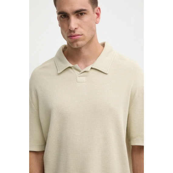 Washed Woven Label Waffle Rugby Pelican  CALVIN KLEIN