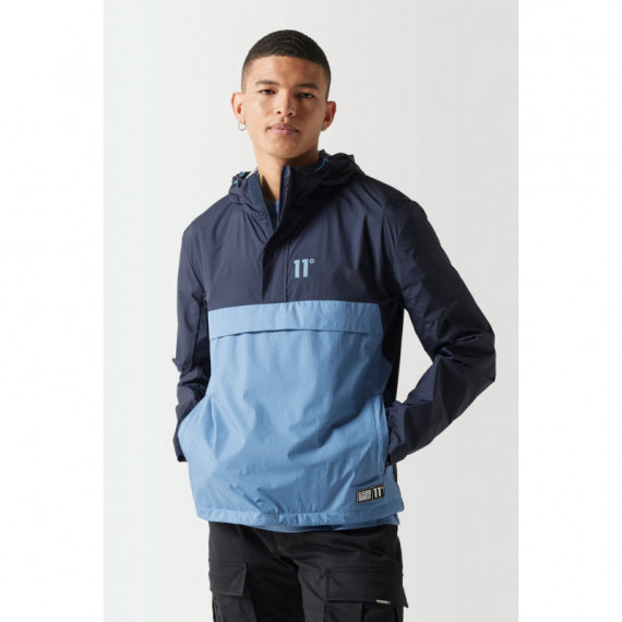 Chaqueta Cortavientos 11º Colour Block Azul-negro