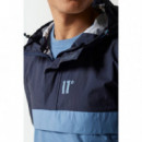 Chaqueta Cortavientos 11º Colour Block Azul-negro