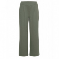 B-YOUNG Pantalones Mujer Pantalones B.young Rizetta Wide Cropped Four Leaf