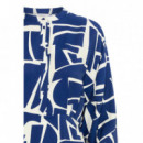 B-YOUNG Vestidos Vestido B.young Ihamma Med Blue Geo