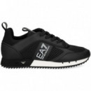 Deportivo Piel+malla Blanco+negro  EA7