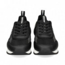 Deportivo Piel+malla Blanco+negro  EA7