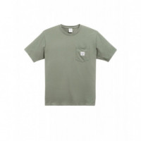 Camisetas Hombre Camiseta HERSCHEL Pigment Dye Pocket Oil Green