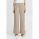 B-YOUNG Pantalones Mujer Pantalones B.young Rizetta Wide Cropped Roasted Cashew