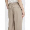 B-YOUNG Pantalones Mujer Pantalones B.young Rizetta Wide Cropped Roasted Cashew