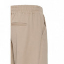 B-YOUNG Pantalones Mujer Pantalones B.young Rizetta Wide Cropped Roasted Cashew