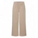 B-YOUNG Pantalones Mujer Pantalones B.young Rizetta Wide Cropped Roasted Cashew