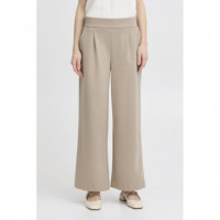 B-YOUNG Pantalones Mujer Pantalones B.young Rizetta Wide Cropped Roasted Cashew
