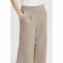 B-YOUNG Pantalones Mujer Pantalones B.young Rizetta Wide Cropped Roasted Cashew