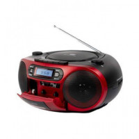 Aiwa Radio Cassette CD Portatil BLUETOOTH BBTC-550RD Rojo Usb,aux IN,MP3,6W  LALO