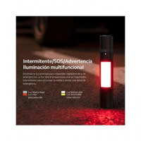 XIAOMI Linterna Multifuncion Flashlight RECARGABLE,1000L,MARTILLO Rompecristal,cortador de Cinto