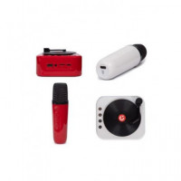 KOOLTECH Altavoz Karaoke Forma de Vinilo con Microfono Inalambrico SPVINYL1