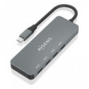 AISENS Hub 4 Puertos Tipo C 3.2 Gen a USB C/m Gris 0.15CM A109-0695