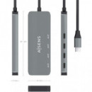 AISENS Hub 4 Puertos Tipo C 3.2 Gen a USB C/m Gris 0.15CM A109-0695