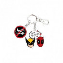 Set de 3 Llaveros Deadpool y Lobezno  MARVEL