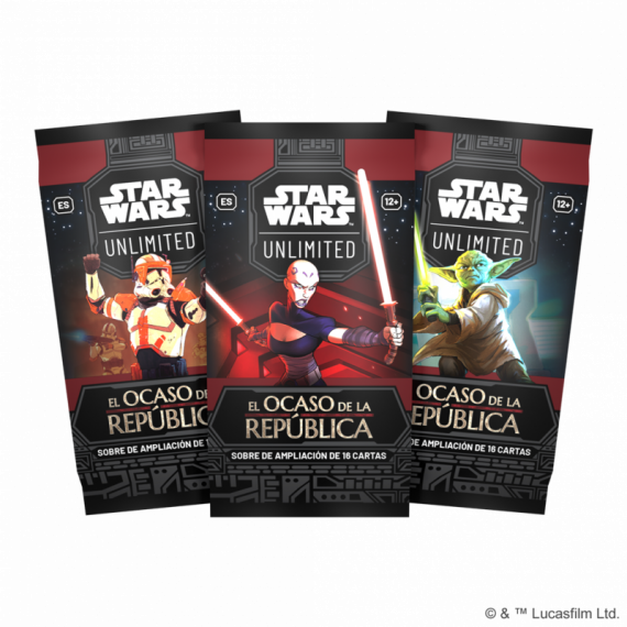 Sobres STAR WARS UNLIMITED el Ocaso de la República sobre