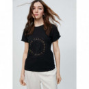 Camiseta Logo Redondo Strass Mujer LOLA CASADEMUNT