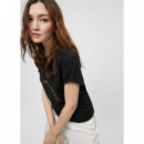 Camiseta Logo Redondo Strass Mujer LOLA CASADEMUNT