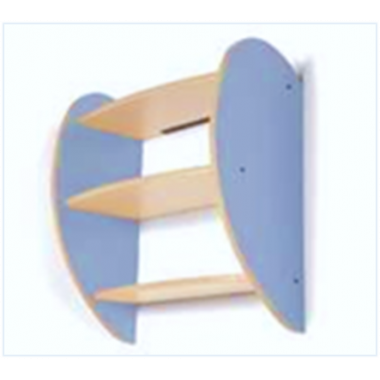 Estanter&iacute;a Infantil 3 Baldas de Madera Haya/azul  ROCADA