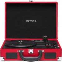 Tocadiscos DENVER VPL-120 Rojo Reproducción a 3 Velocidades