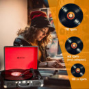 Tocadiscos Denver VPL-120 Negro Reproducción a 3 Velocidades