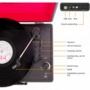 Tocadiscos Denver VPL-120 Negro Reproducción a 3 Velocidades