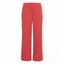 B-YOUNG Pantalones Mujer Pantalones B.young Rizetta Wide Cropped Poinsettia