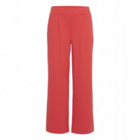B-YOUNG Pantalones Mujer Pantalones B.young Rizetta Wide Cropped Poinsettia