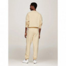 Joggers Cónicos con Logo Bordado Country Ivory  TOMMY HILFIGER