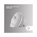 MARS GAMING Raton Inalambrico Ergonomico Mmwergoprow Blanco