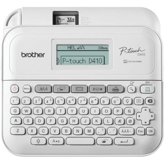 BROTHER Rotuladora con Teclado Etiquetas PTD410