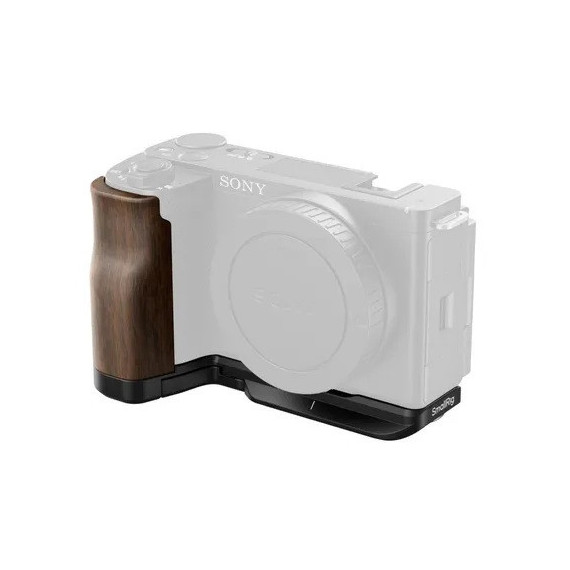 SMALLRIG L-shape Mount Plate With Wooden Handle For Sony ZVE10 II ID 4864