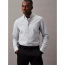 Oxford Stretch Regular Fit Shirt Slate G  CALVIN KLEIN